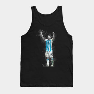 Leo Messi abstract art Tank Top